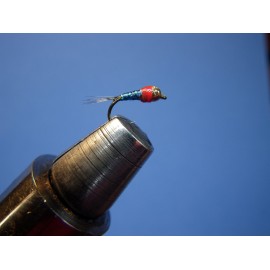 PERDIGÓN AZUL BRILLOS NARANJA