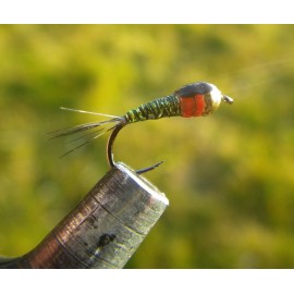 PERDIGÓN OLIVA BRILLOS BUF. NARANJA